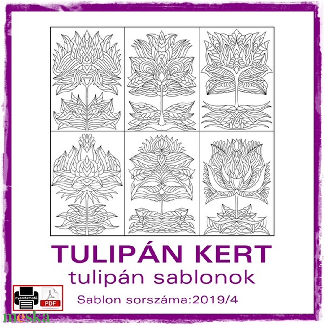 TulipánKert 2019/4 - művészet - grafika & illusztráció - digitális - Meska.hu