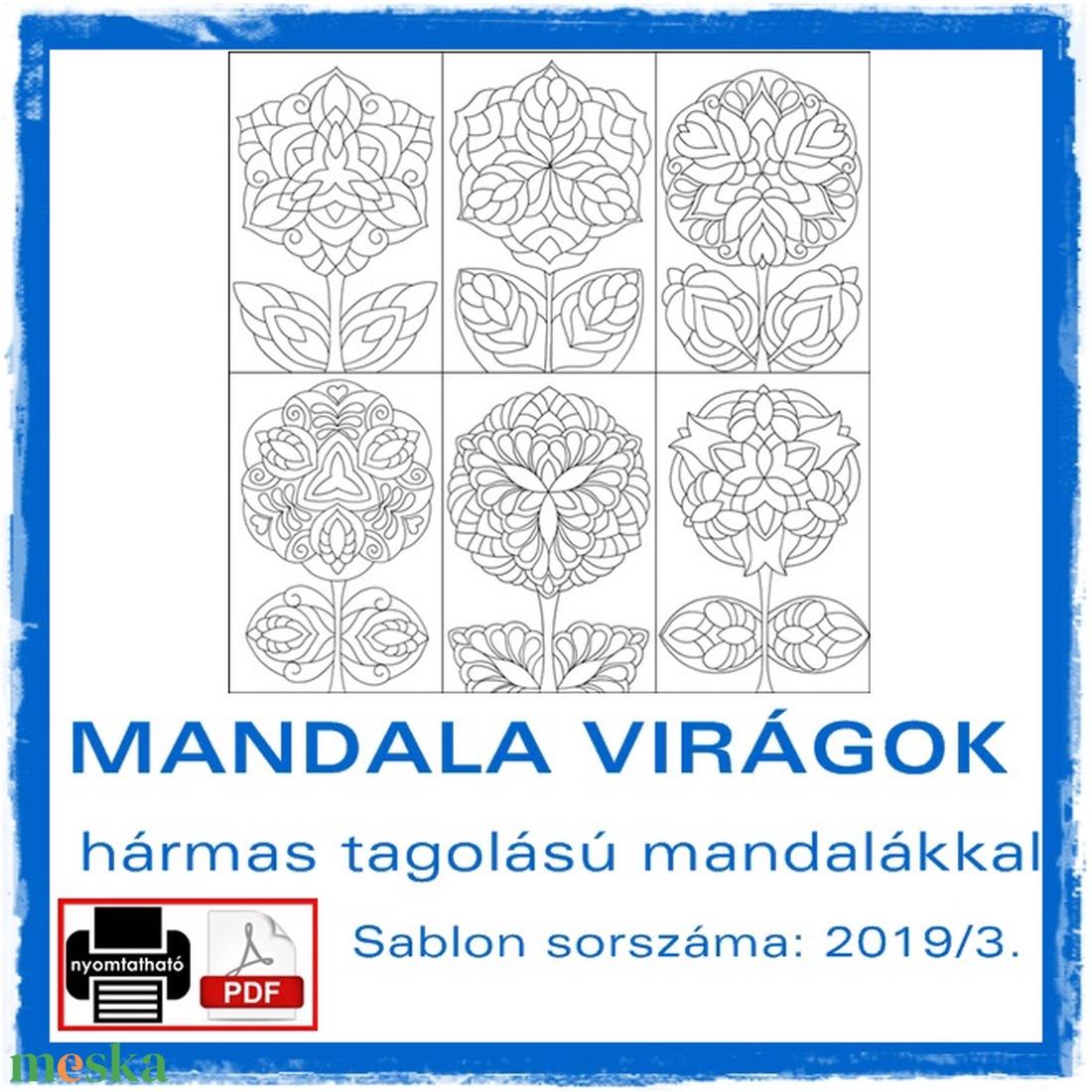 Mandala Virágok 2019/3 - otthon & lakás - dekoráció - Meska.hu