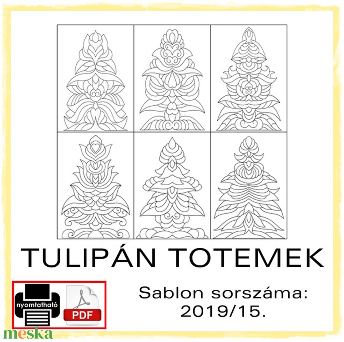 Tulipán totemek 2019/15. - otthon & lakás - dekoráció - fali és függő dekoráció - falra akasztható dekor - Meska.hu