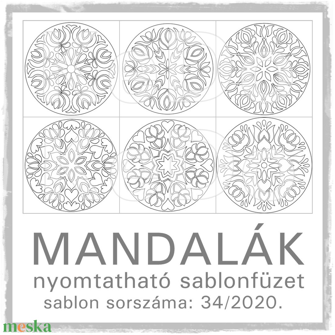 Mandalák 34/2020.- nyomtatható mandalás sablon füzet - otthon & lakás - dekoráció - spiritualitás - mandala - Meska.hu