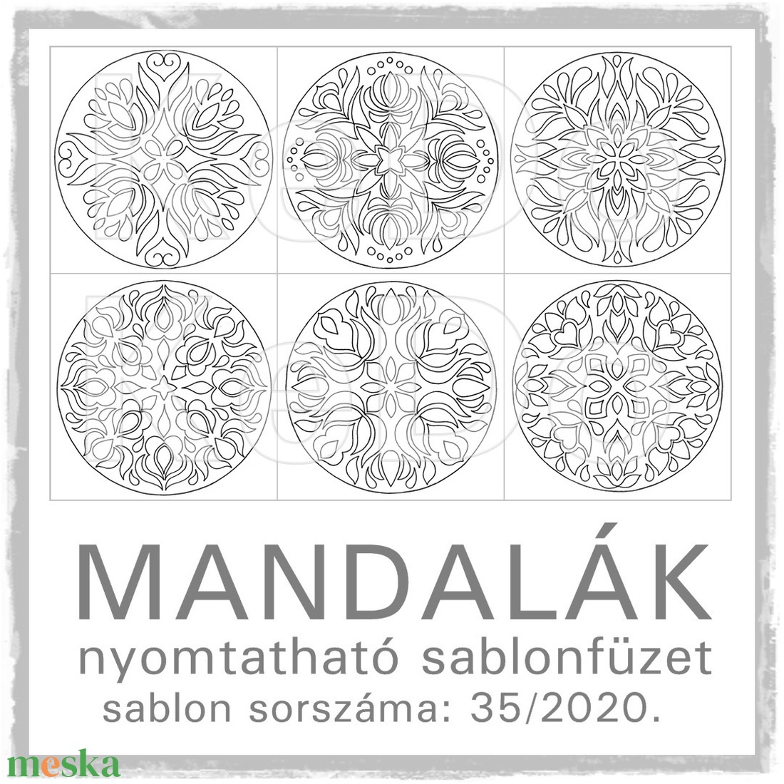 Mandalák 35/2020.- nyomtatható mandalás sablon füzet - otthon & lakás - dekoráció - spiritualitás - mandala - Meska.hu
