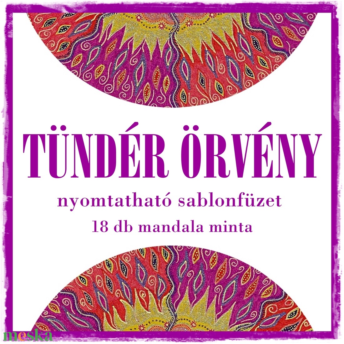 TündérÖvény - nyomtatható mandalás színező - otthon & lakás - dekoráció - spiritualitás - mandala - Meska.hu