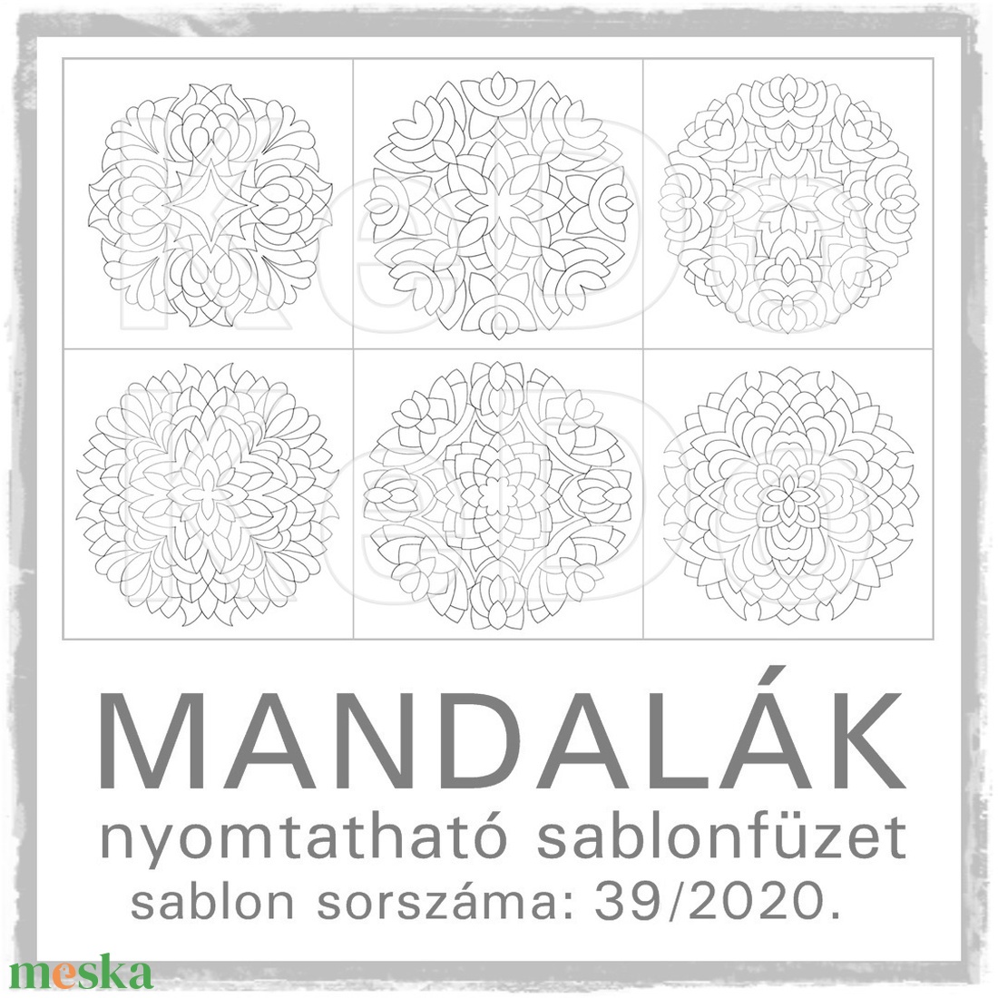 Mandalák 39/2020.- nyomtatható mandalás sablon füzet - otthon & lakás - dekoráció - spiritualitás - mandala - Meska.hu