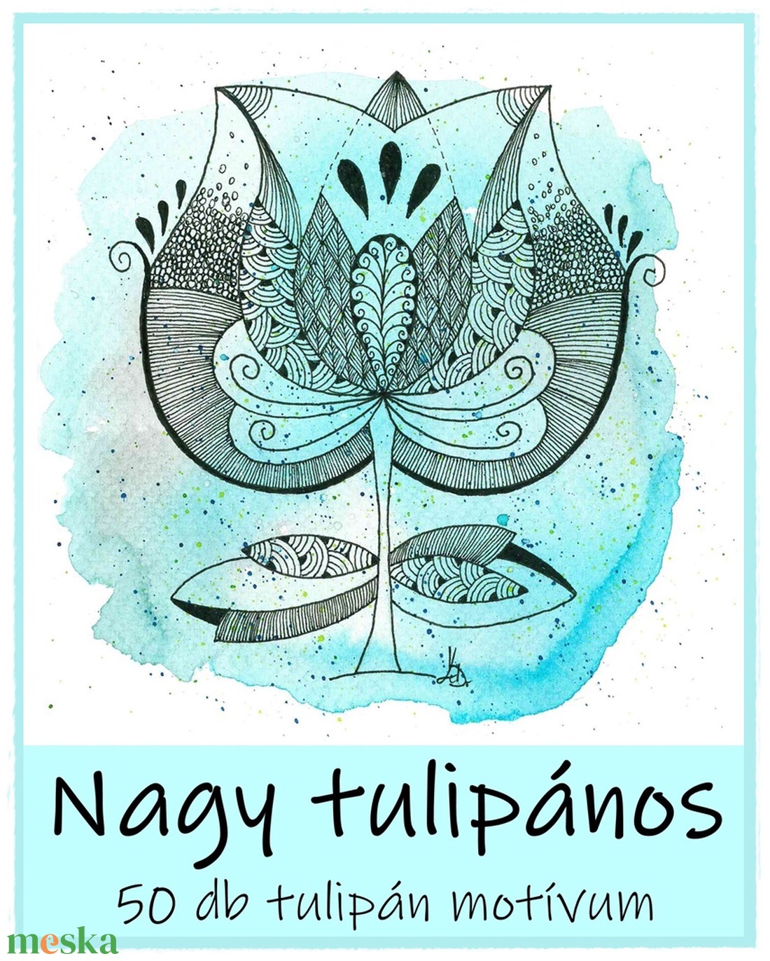 Nagy tulipános füzet 3. - művészet - grafika & illusztráció - digitális - Meska.hu