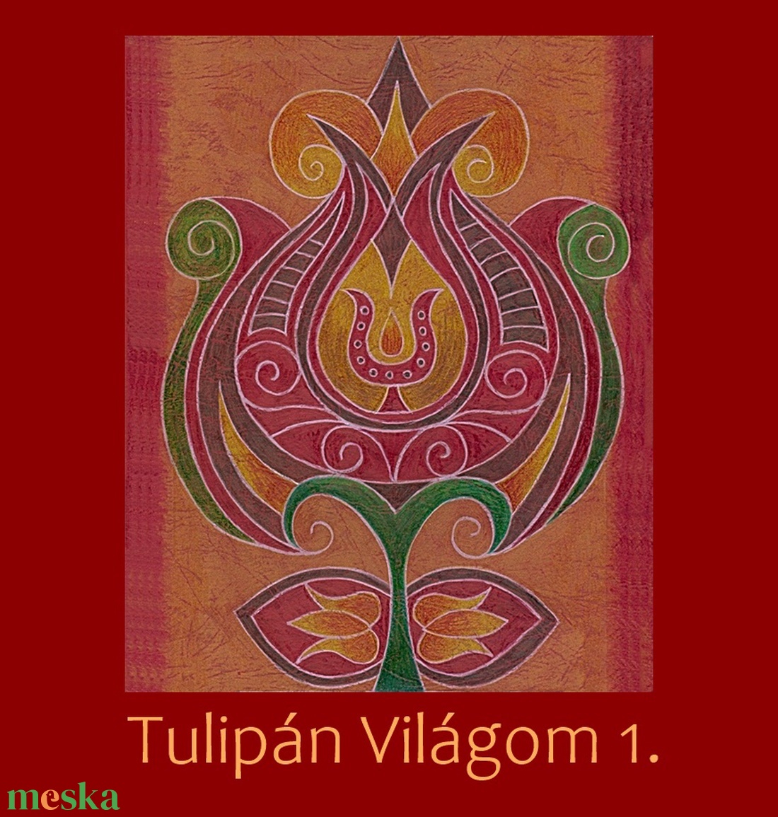 Tulipán világom 1. színező sablon - művészet - grafika & illusztráció - egyéb rajzok - Meska.hu