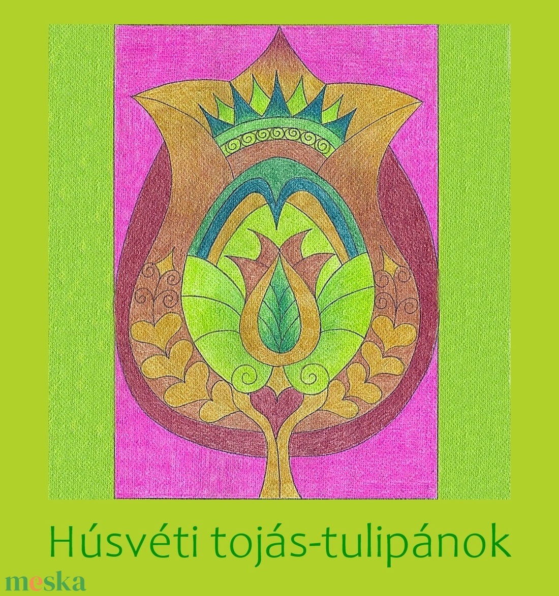Húsvéti tojás-tulipánok - művészet - grafika & illusztráció - digitális - Meska.hu