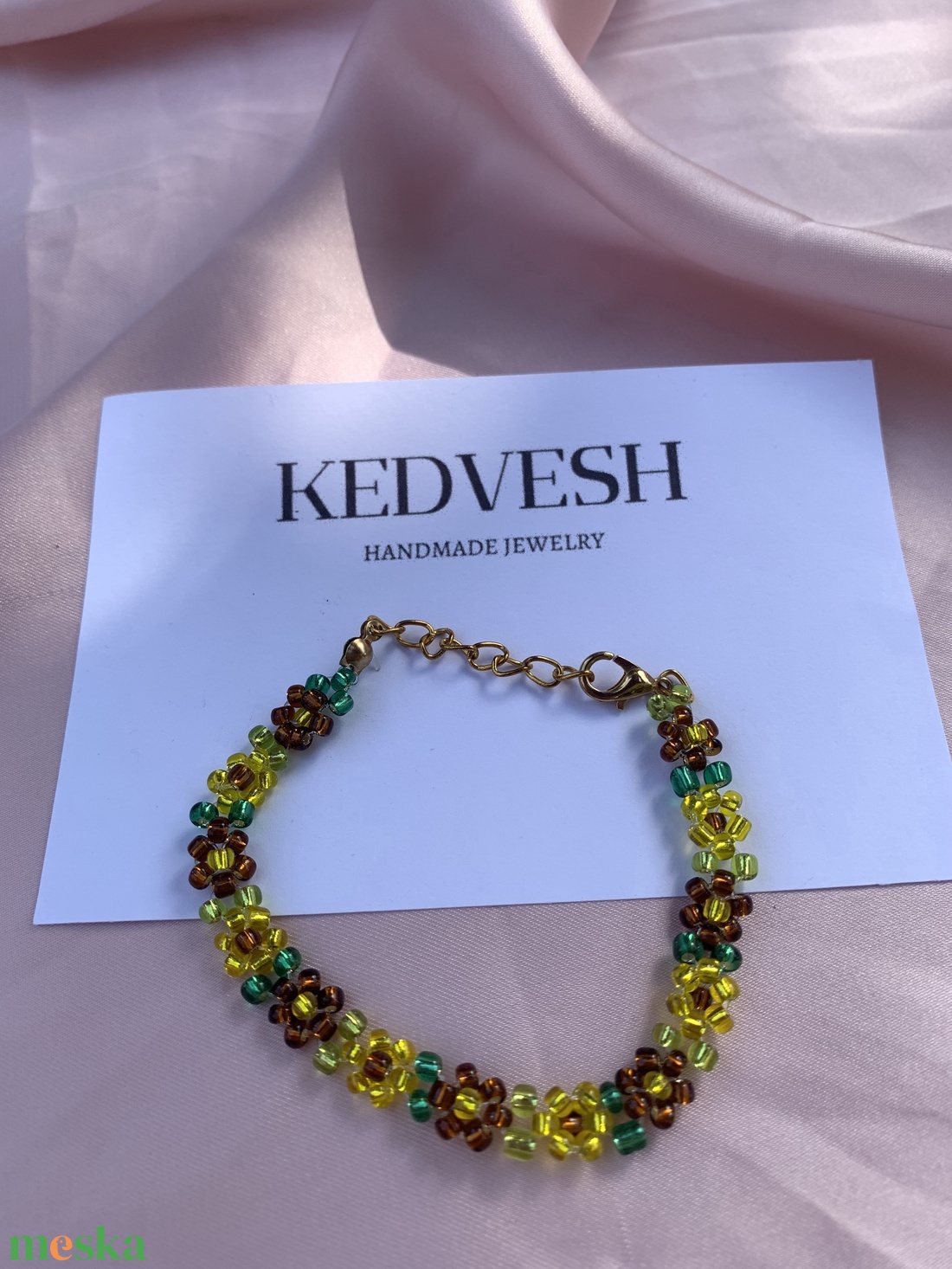 Napraforgó mintájú sárga virágos gyöngykarkötő - ékszer - karkötő - gyöngyös karkötő - Meska.hu Napraforgó mintájú sárga virágos gyöngykarkötő - ékszer - karkötő - gyöngyös karkötő - Meska.hu