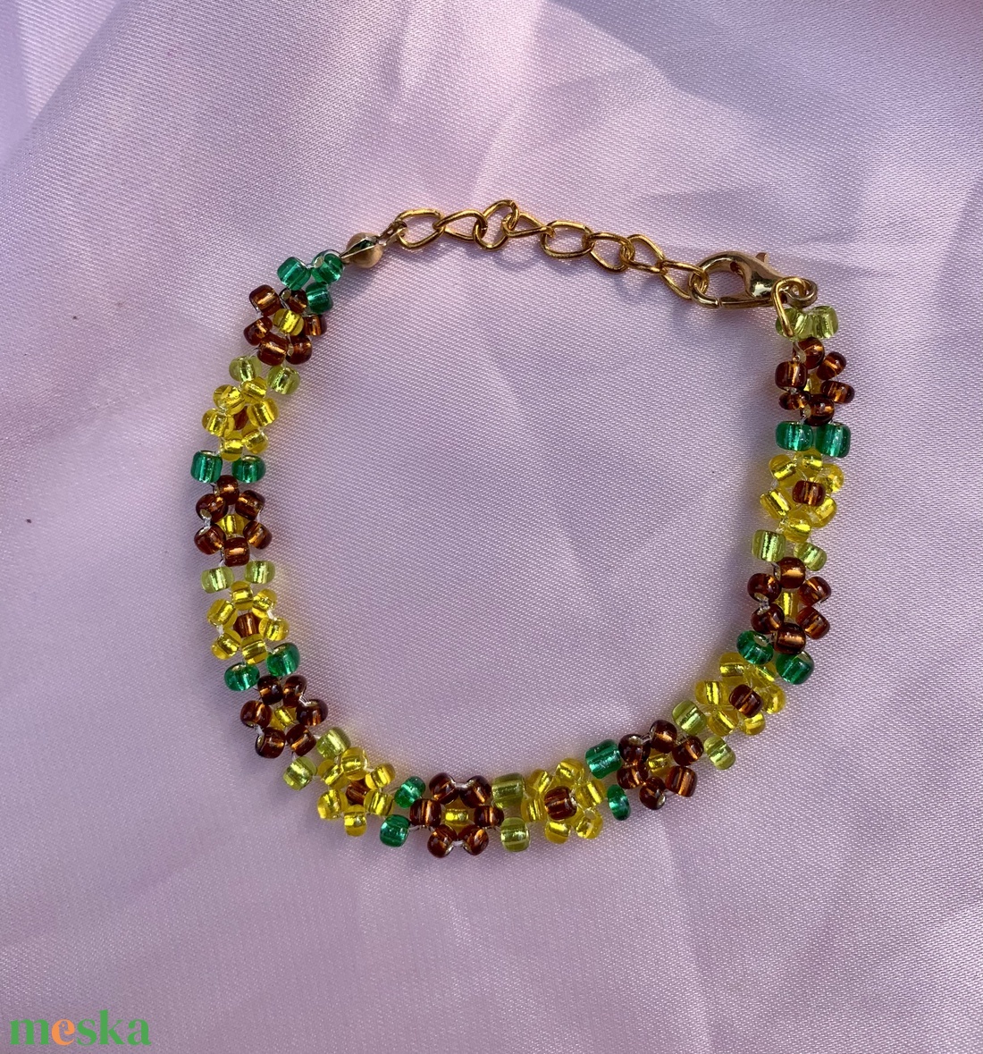 Napraforgó mintájú sárga virágos gyöngykarkötő - ékszer - karkötő - gyöngyös karkötő - Meska.hu Napraforgó mintájú sárga virágos gyöngykarkötő - ékszer - karkötő - gyöngyös karkötő - Meska.hu