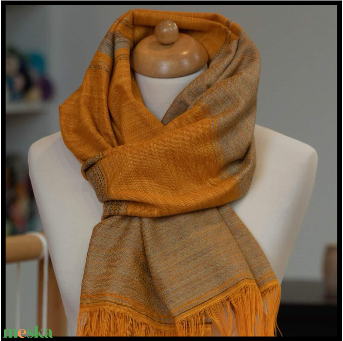 Homoktövis kendő - ruha & divat - sál, sapka, kendő - kendő - Meska.hu