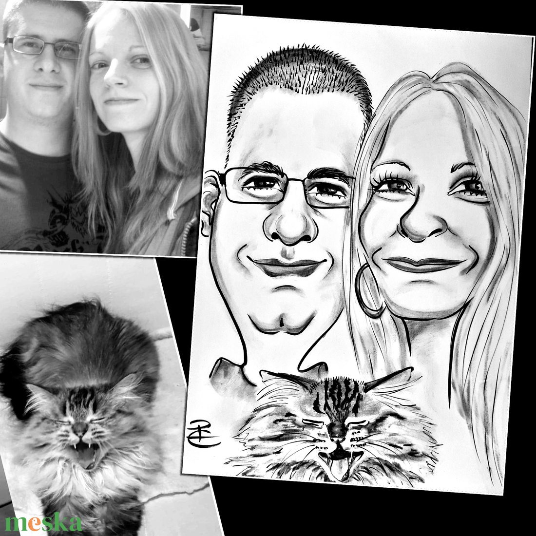 3 fős családi karikatúra - művészet - portré & karikatúra - karikatúra - Meska.hu 3 fős családi karikatúra - művészet - portré & karikatúra - karikatúra - Meska.hu
