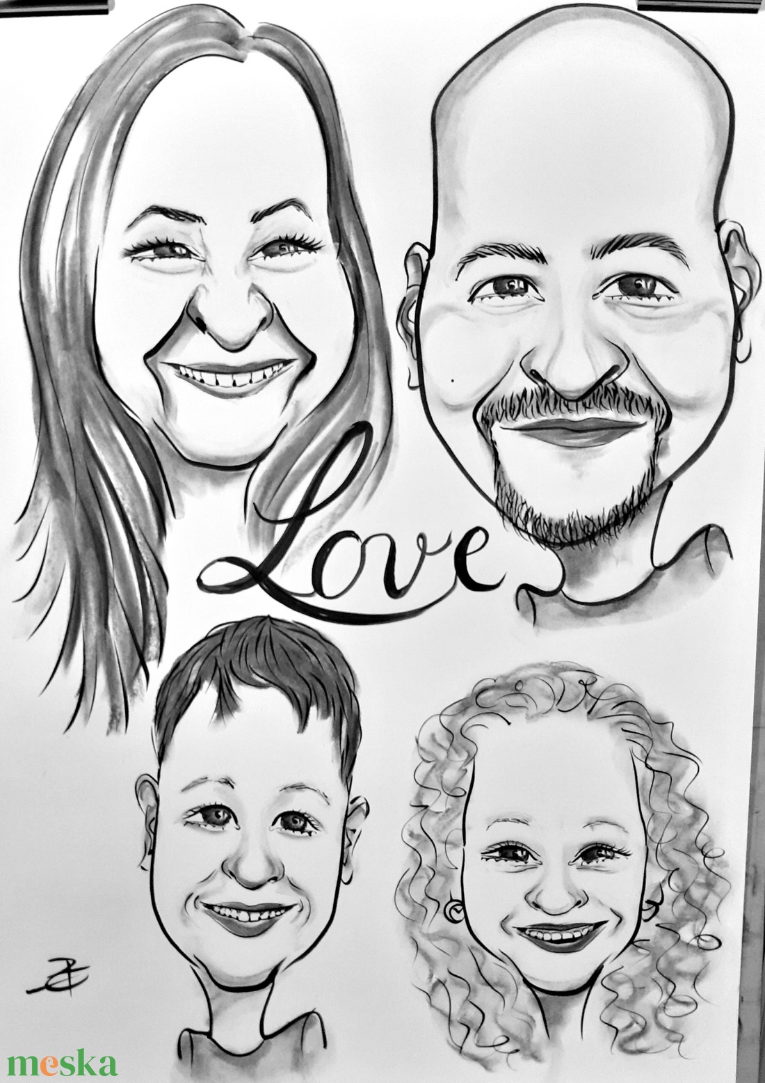 4 fős családi karikatúra - művészet - portré & karikatúra - karikatúra - Meska.hu 4 fős családi karikatúra - művészet - portré & karikatúra - karikatúra - Meska.hu