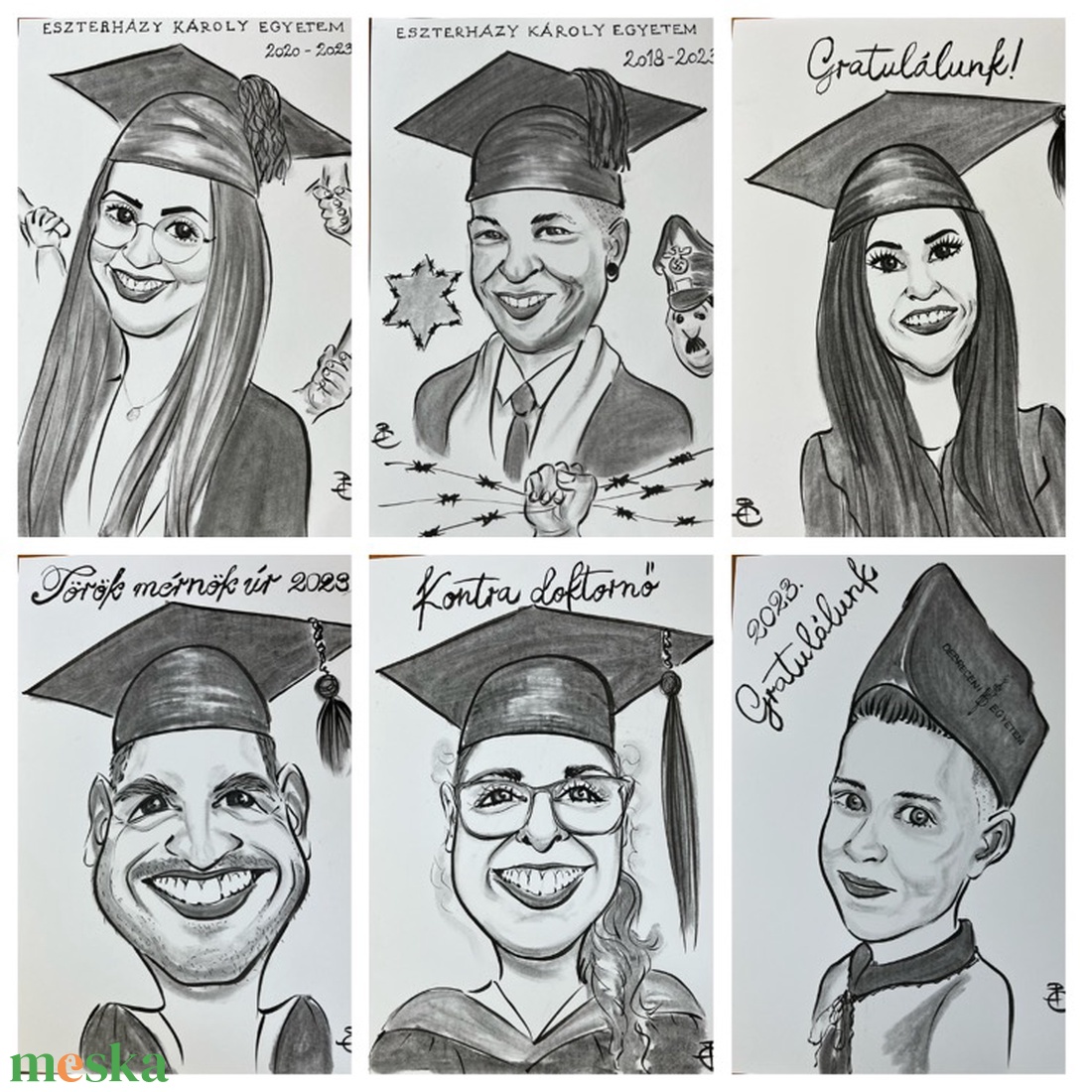 Ballagási, diplomaosztói emlék - művészet - portré & karikatúra - karikatúra - Meska.hu Ballagási, diplomaosztói emlék - művészet - portré & karikatúra - karikatúra - Meska.hu