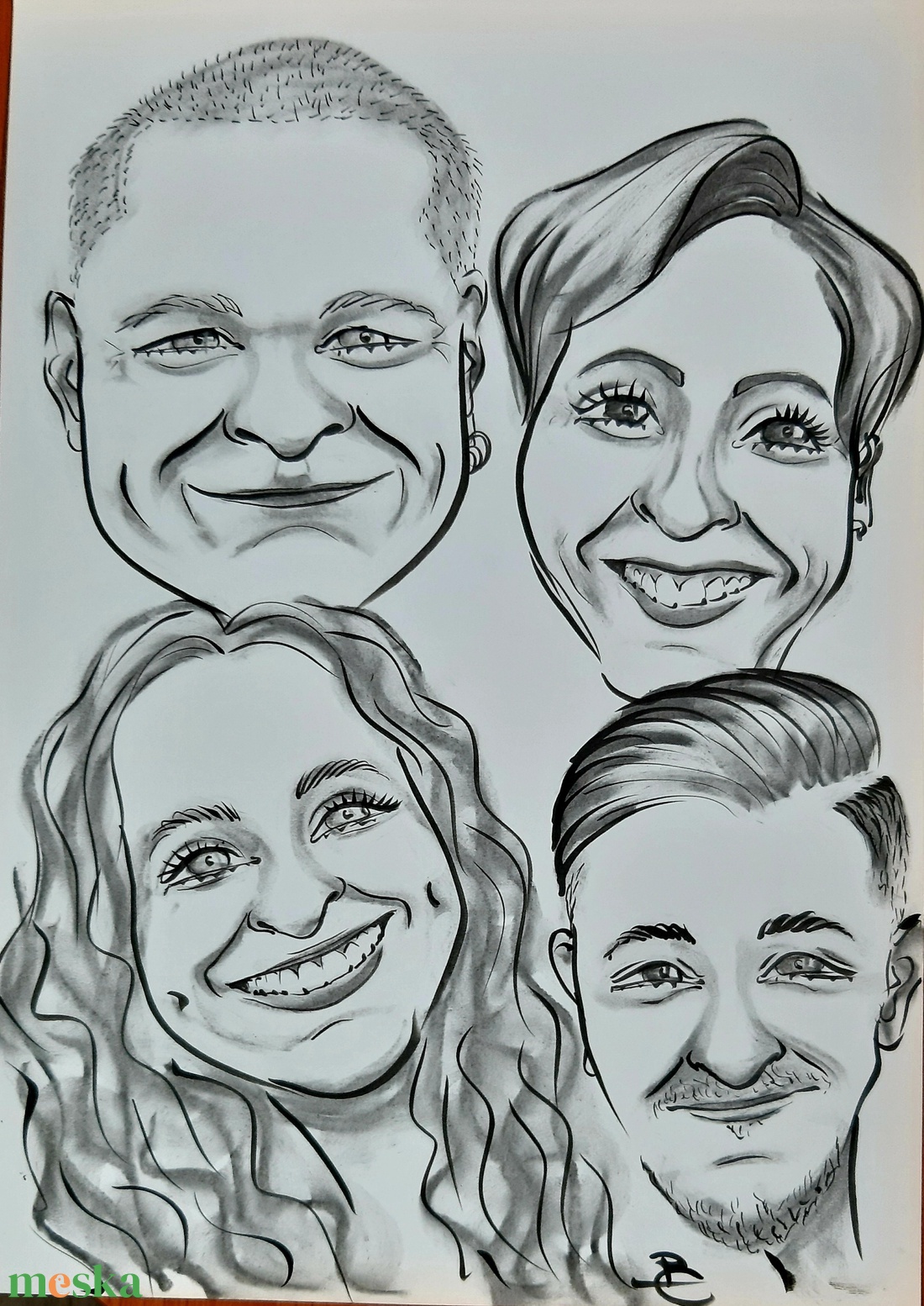 4 fős családi karikatúra - művészet - portré & karikatúra - karikatúra - Meska.hu 4 fős családi karikatúra - művészet - portré & karikatúra - karikatúra - Meska.hu