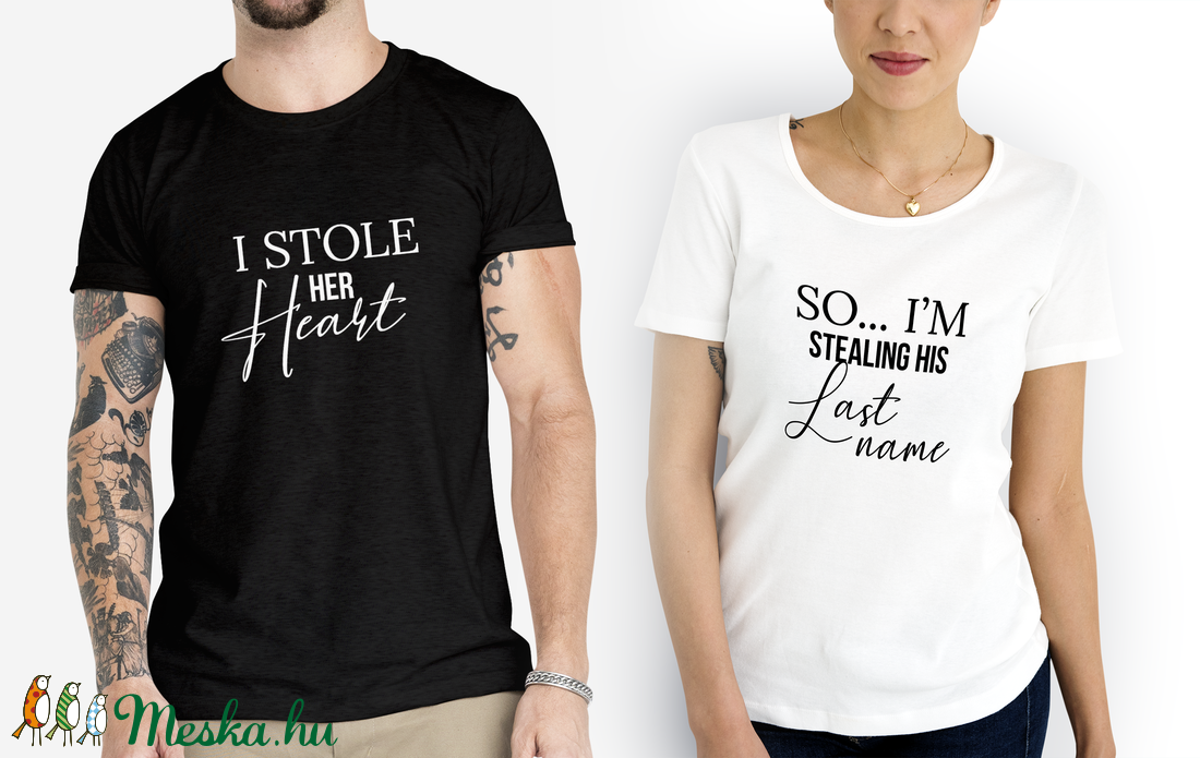 Esküvői póló � Stole her Heart - ruha & divat - női ruha - póló, felső - Meska.hu