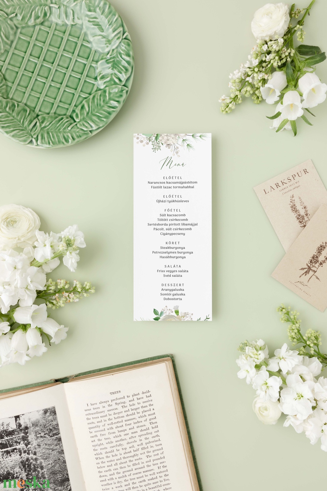 Garrden elegance esküvői menükártya - esküvő - meghívó & kártya - menü - Meska.hu Garrden elegance esküvői menükártya - esküvő - meghívó & kártya - menü - Meska.hu