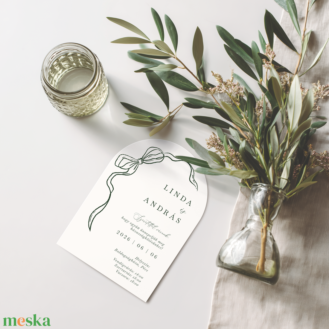 Bowie esküvői meghívó - esküvő - meghívó & kártya - meghívó - Meska.hu