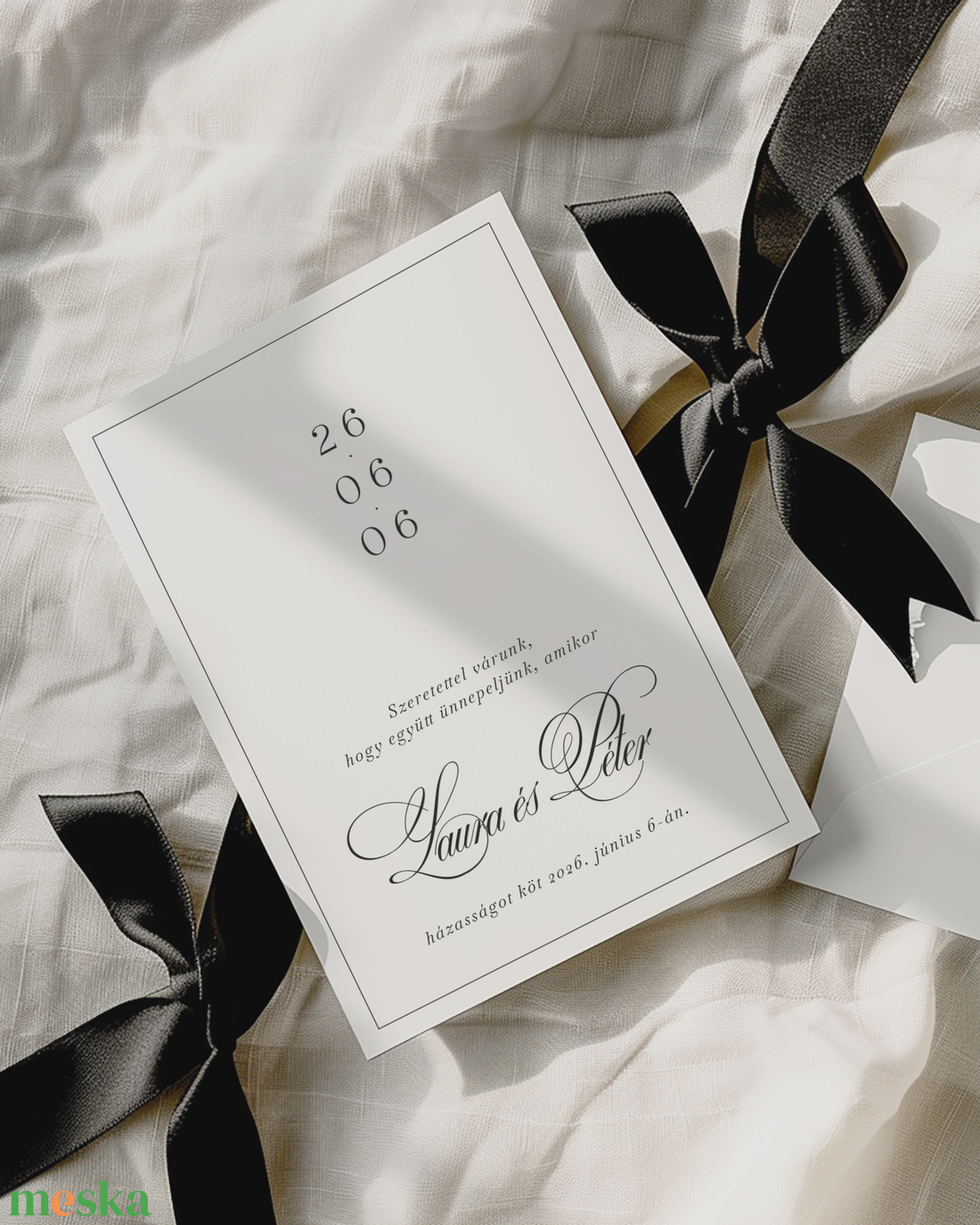 Monroe esküvői meghívó - esküvő - meghívó & kártya - meghívó - Meska.hu