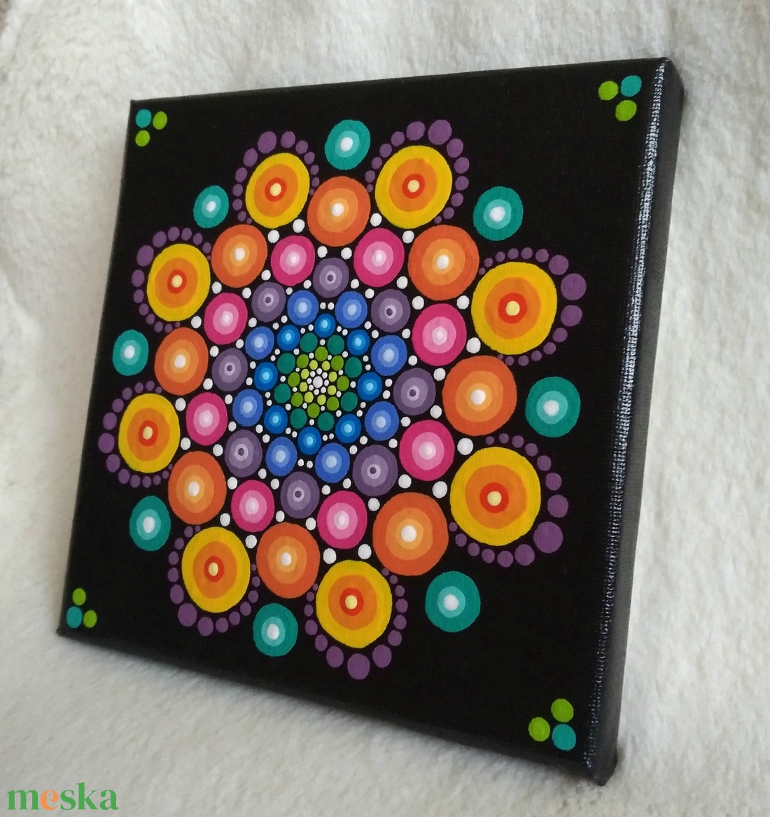 Szivárvány mandala - otthon & életmód - dekoráció - spiritualitás - mandala - Meska.hu