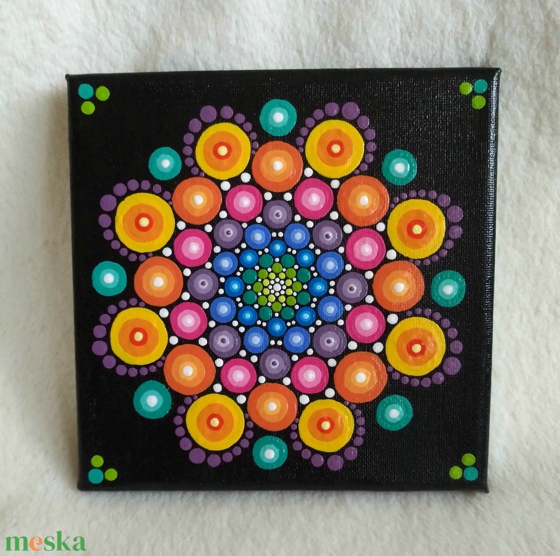 Szivárvány mandala - otthon & életmód - dekoráció - spiritualitás - mandala - Meska.hu