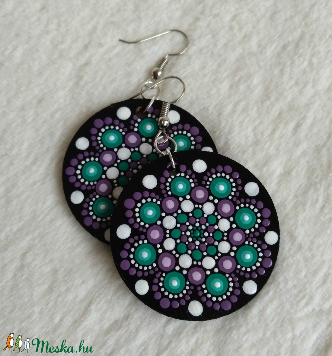 Kis téli virág - mandala fülbevaló - ékszer - fülbevaló - lógós kerek fülbevaló - Meska.hu Kis téli virág - mandala fülbevaló - ékszer - fülbevaló - lógós kerek fülbevaló - Meska.hu