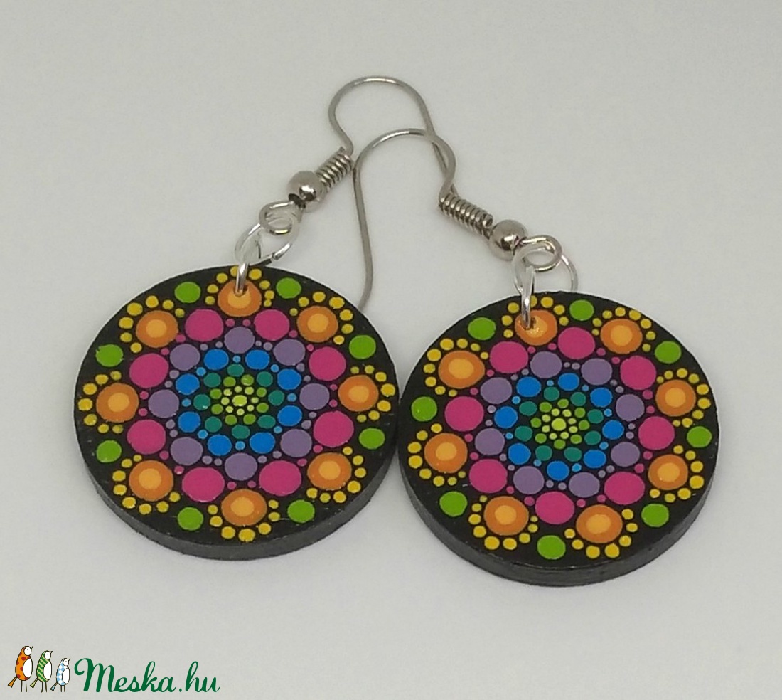 Szivárvány mandala fülbevaló - - Meska.hu Szivárvány mandala fülbevaló - - Meska.hu