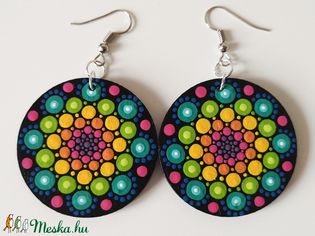 Cifra mandala fülbevaló - ékszer - fülbevaló - lógós kerek fülbevaló - Meska.hu Cifra mandala fülbevaló - ékszer - fülbevaló - lógós kerek fülbevaló - Meska.hu