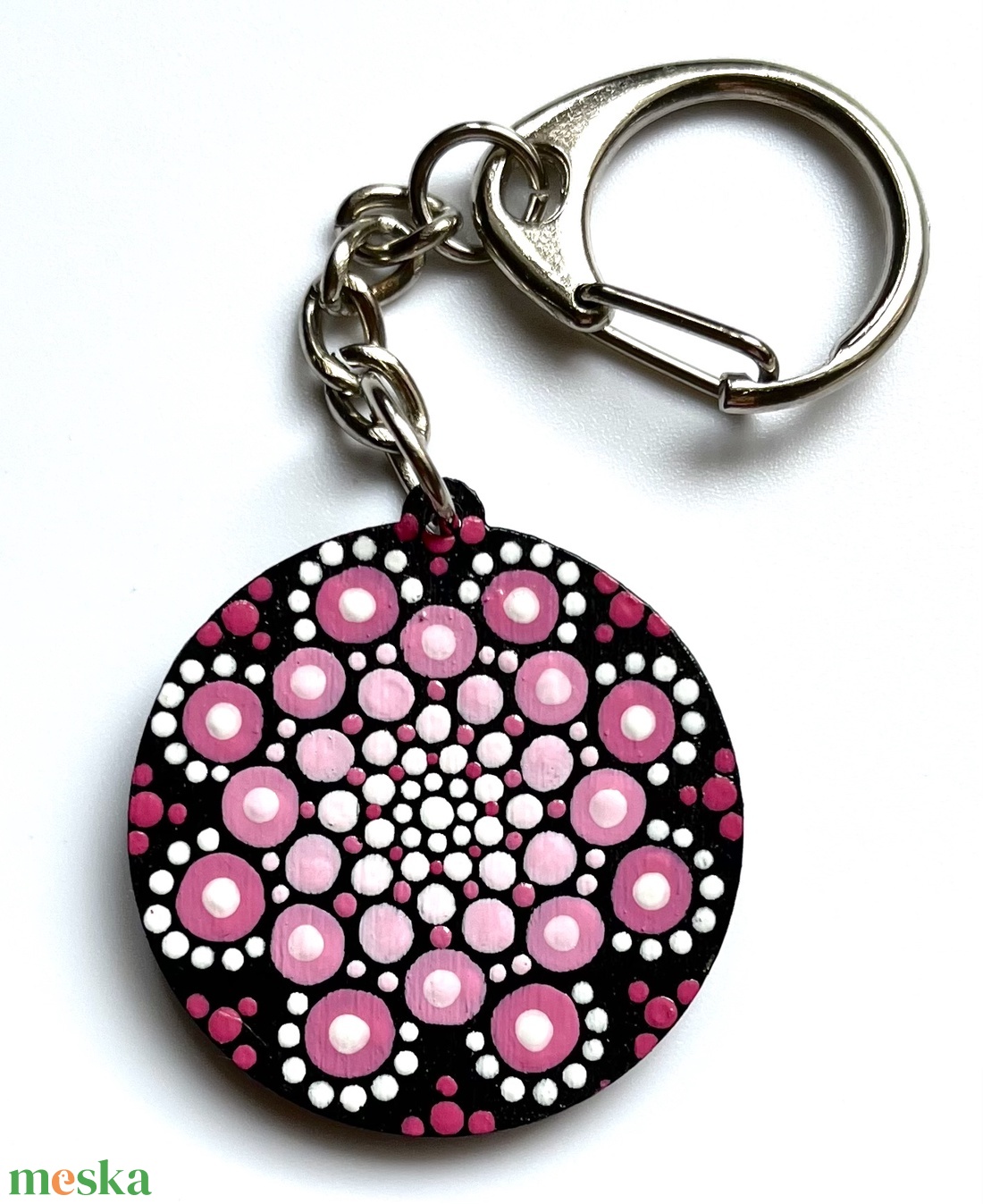 Cseresznyevirág mandala kulcstartó - táska & tok - kulcstartó & táskadísz - kulcstartó - Meska.hu