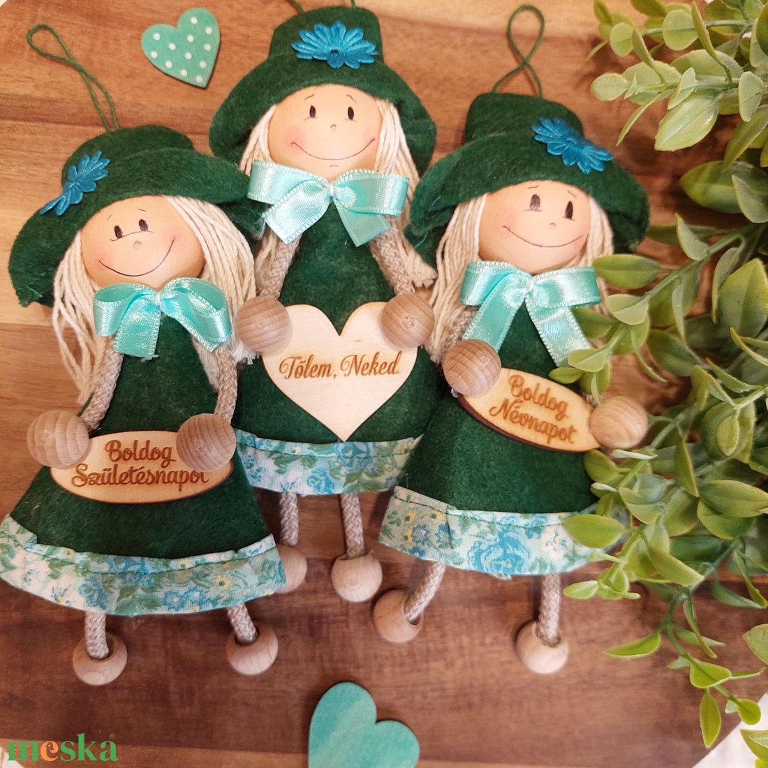 Ajándékkísérő nyárkislányok - otthon & életmód - dekoráció - dísztárgy - Meska.hu