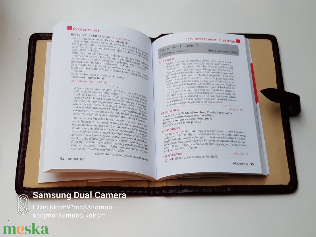 Bőrtok Adoremus misenaptárhoz - táska & tok - pénztárca & más tok - kártyatartó & irattartó - Meska.hu