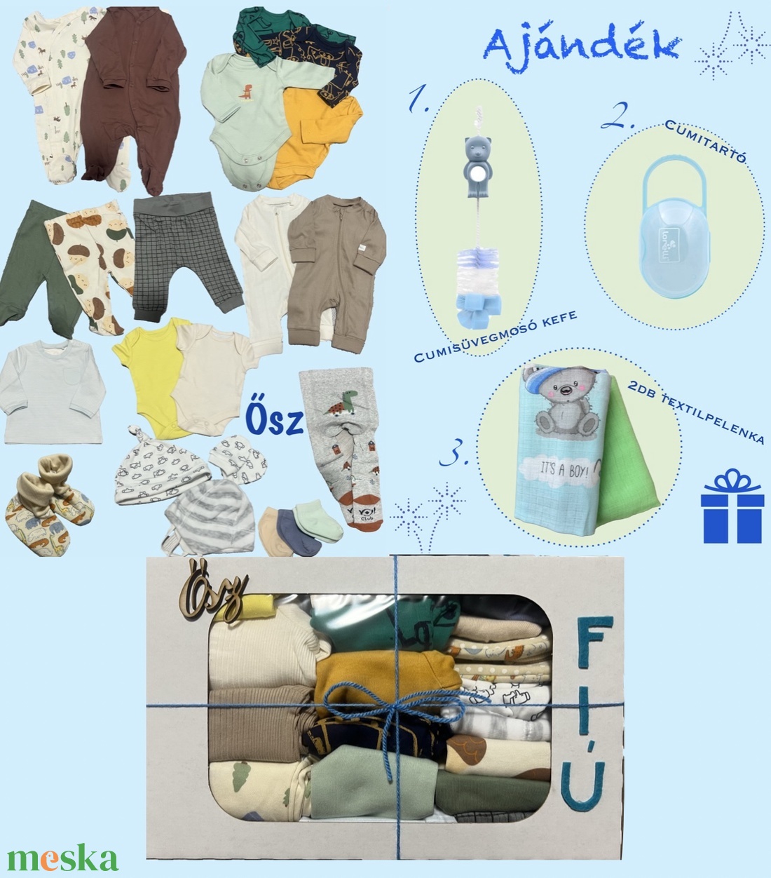 Babakelengye Ruhacsomag Kisfiú Ősz - ruha & divat - babaruha & gyerekruha - body - Meska.hu Babakelengye Ruhacsomag Kisfiú Ősz - ruha & divat - babaruha & gyerekruha - body - Meska.hu