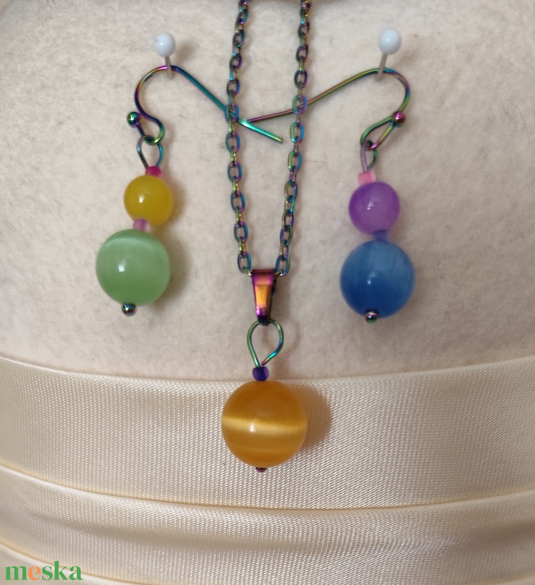 Szivárvány - ékszer - ékszerszett - Meska.hu