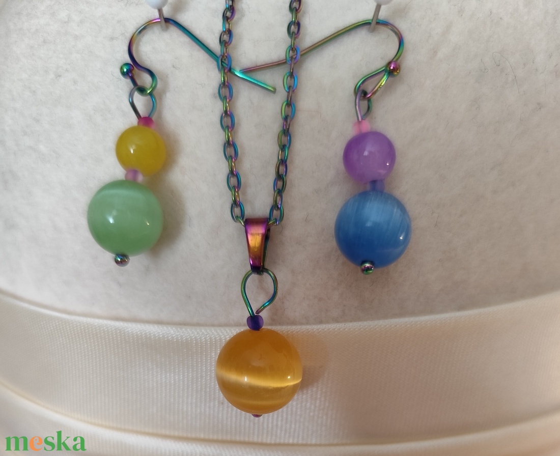 Szivárvány - ékszer - ékszerszett - Meska.hu