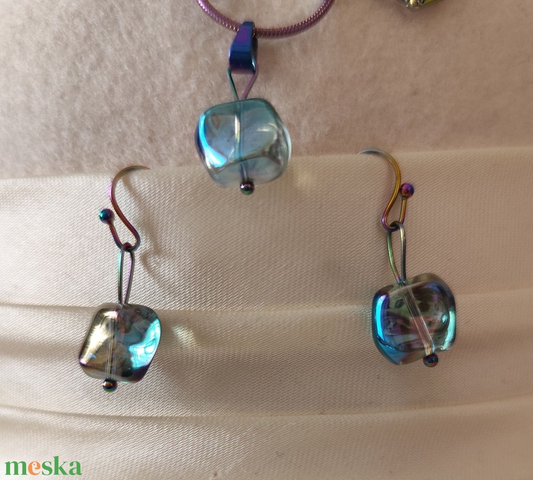 Kék szivrvny - ékszer - ékszerszett - Meska.hu