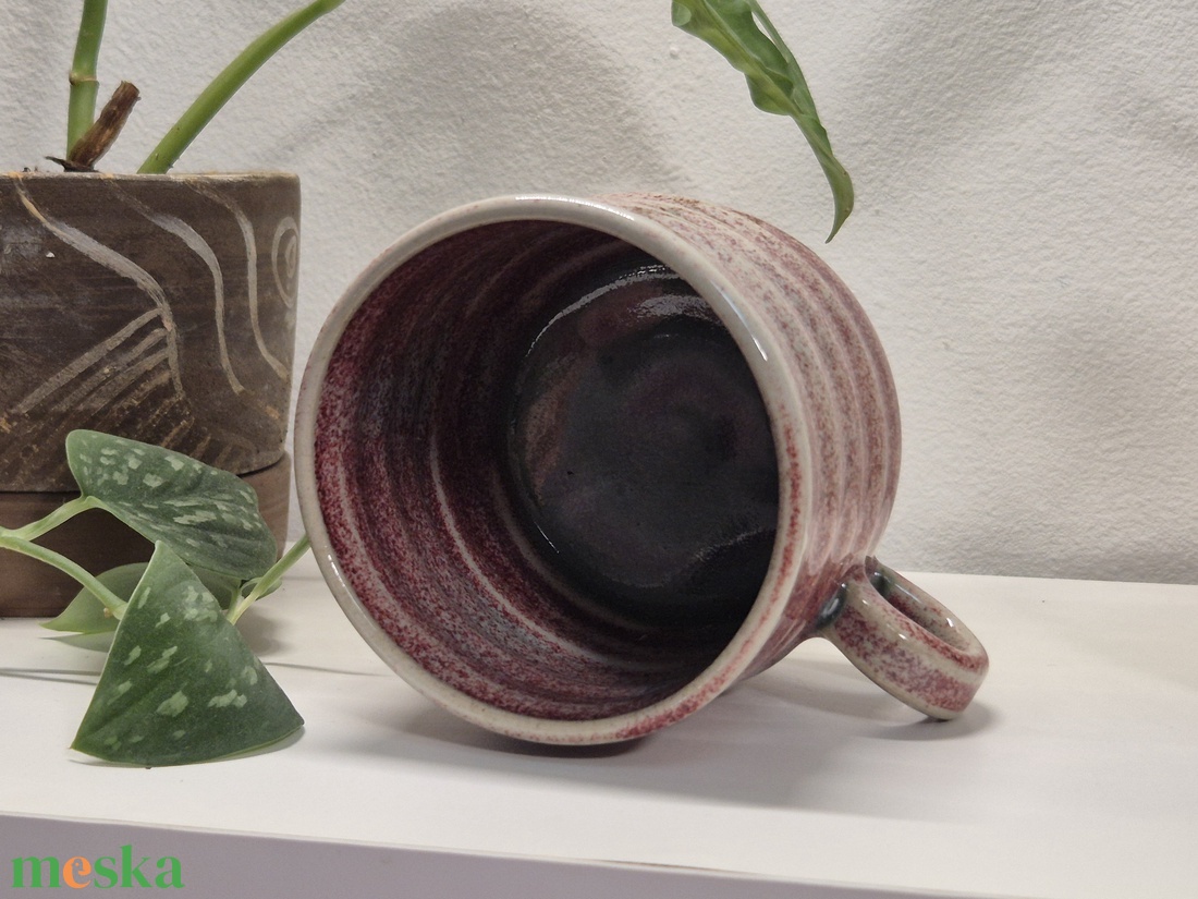 Piros fatüzes bögre - otthon & életmód - konyhafelszerelés, tálalás - tálalás - bögre & csésze - Meska.hu