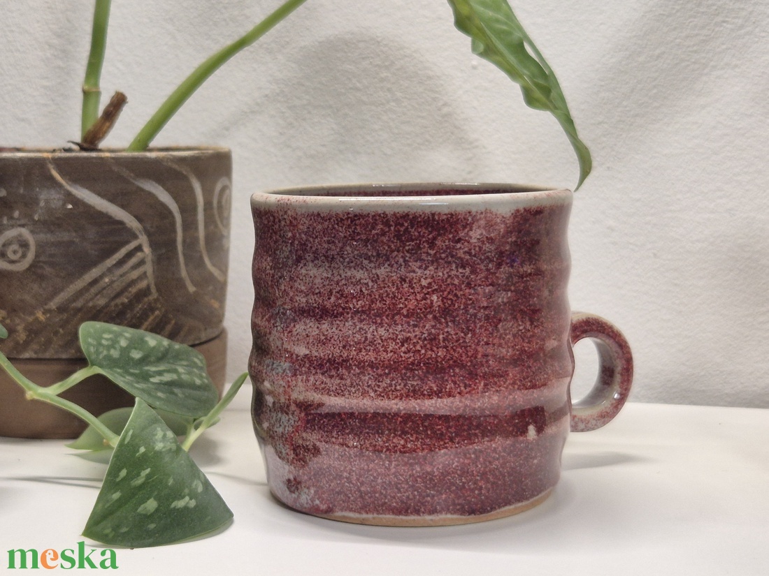 Piros fatüzes bögre - otthon & életmód - konyhafelszerelés, tálalás - tálalás - bögre & csésze - Meska.hu