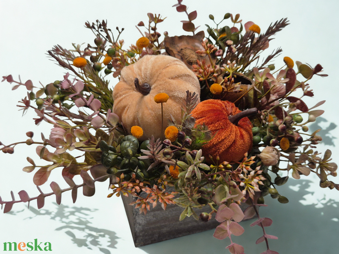 Őszi tökös asztaldísz - otthon & életmód - dekoráció - asztal és polc dekoráció - asztaldísz - Meska.hu