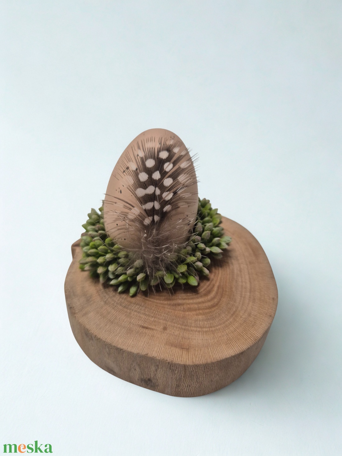 Tavaszi polcdísz tojással � natur dekoráció fa alapon - otthon & életmód - dekoráció - asztal és polc dekoráció - asztaldísz - Meska.hu