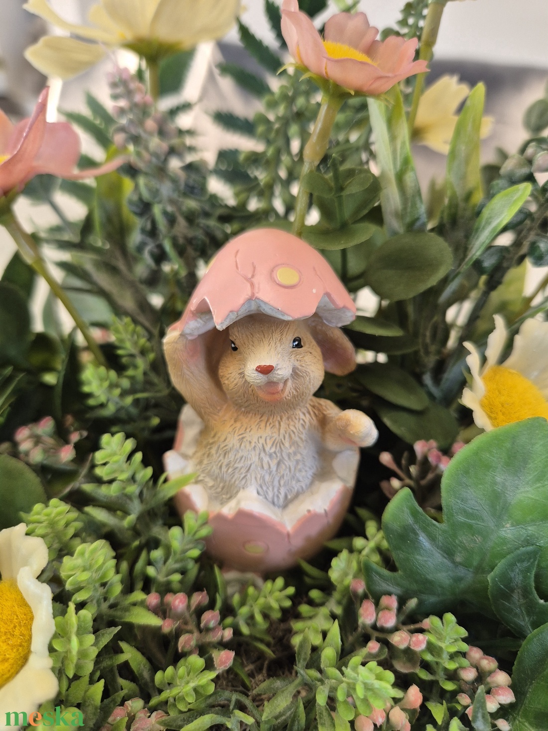 Húsvéti asztaldísz nyuszival � tavaszi KENDEKOR dekoráció dobozban - ünnepi díszek, dekorációk - húsvéti díszek és dekorációk - húsvéti asztaldíszek - Meska.hu