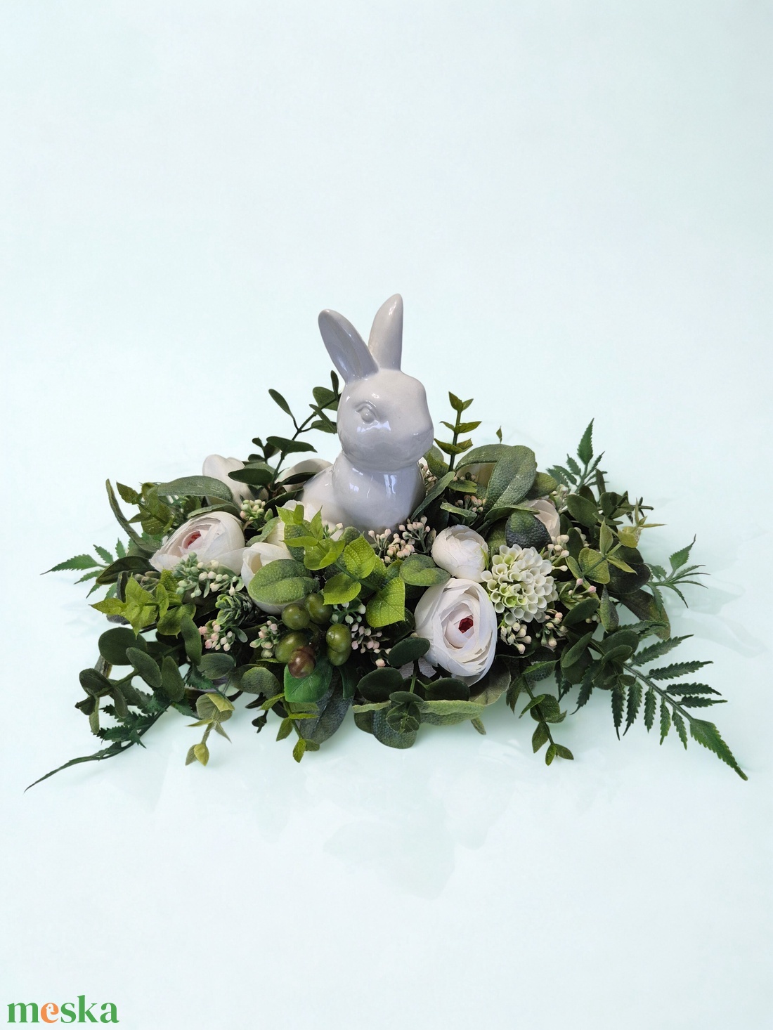 Húsvéti asztaldísz nyuszival � tavaszi KENDEKOR dekoráció fadobozban - ünnepi díszek, dekorációk - húsvéti díszek és dekorációk - húsvéti asztaldíszek - Meska.hu