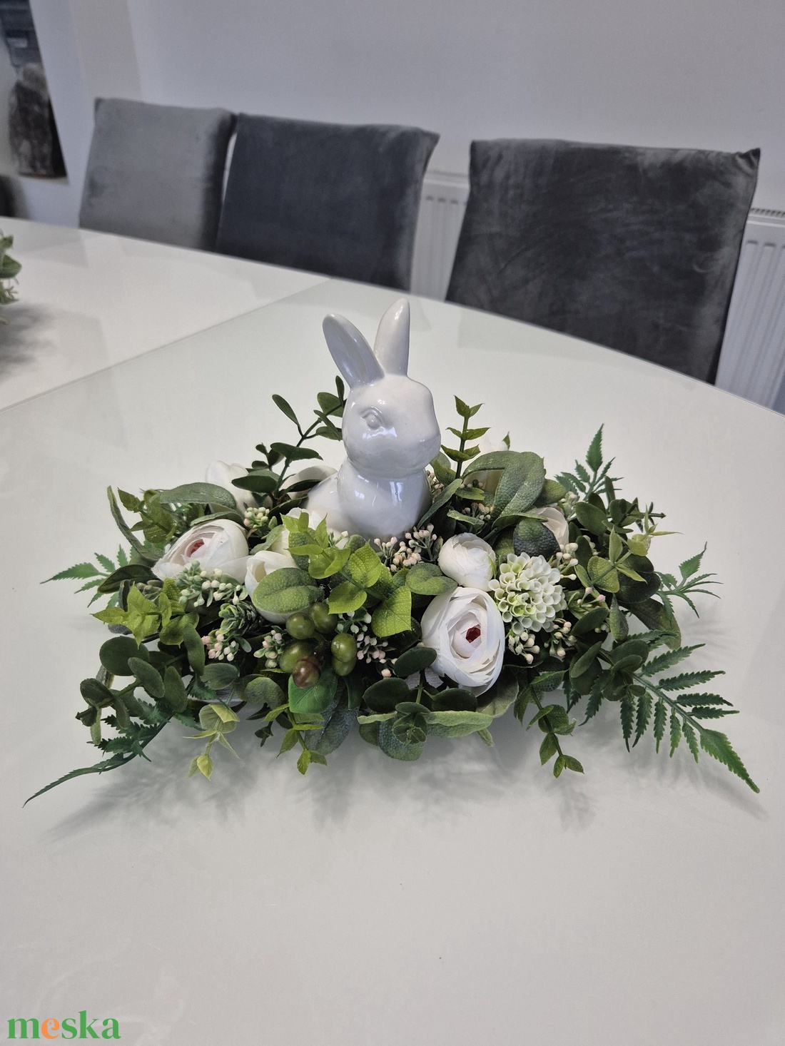 Húsvéti asztaldísz nyuszival � tavaszi KENDEKOR dekoráció fadobozban - ünnepi díszek, dekorációk - húsvéti díszek és dekorációk - húsvéti asztaldíszek - Meska.hu