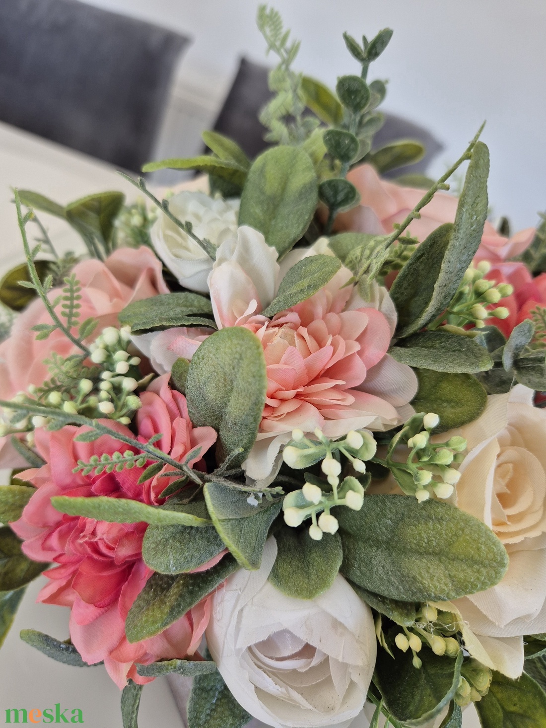 Virágos asztaldísz � elegáns KENDEKOR dekoráció fa dobozban - otthon & életmód - dekoráció - asztal és polc dekoráció - asztaldísz - Meska.hu