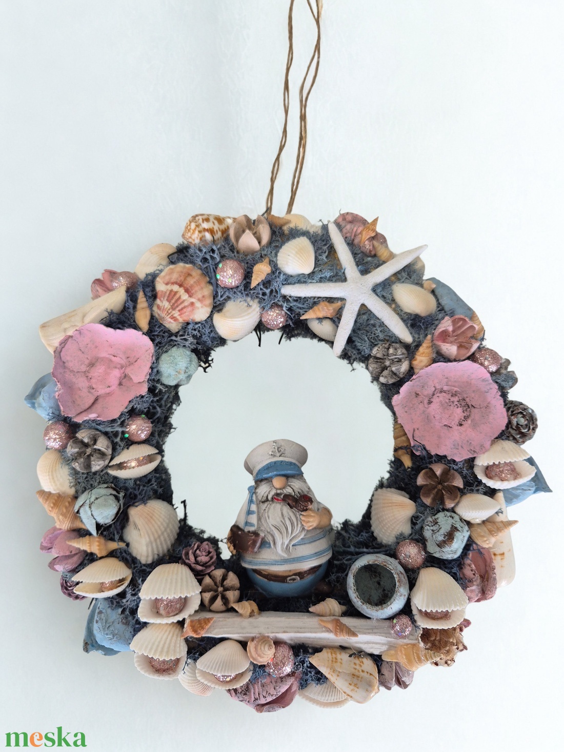 Tengerparti hangulatú ajtókopogtató / koszorú � kagylós, csillagos dísz - otthon & életmód - dekoráció - ajtó- és ablak dekoráció - ajtódísz & kopogtató - Meska.hu