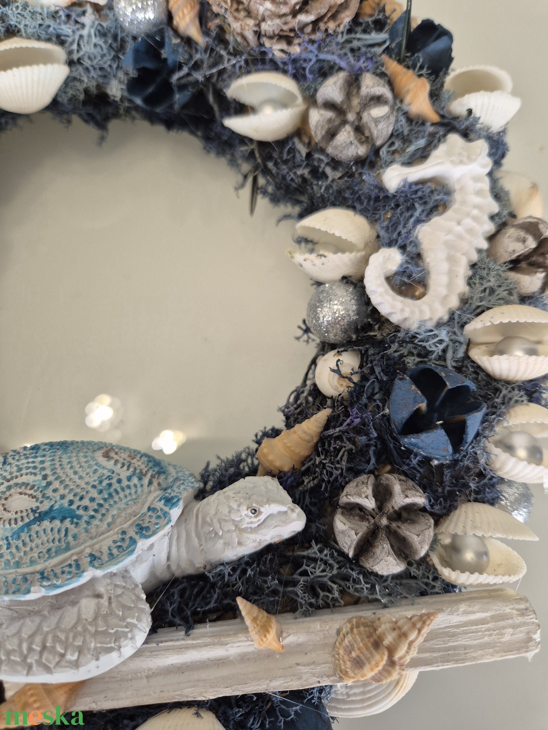 Tengerparti hangulatú ajtókopogtató / koszorú � kagylós, csillagos dísz - otthon & életmód - dekoráció - ajtó- és ablak dekoráció - ajtódísz & kopogtató - Meska.hu