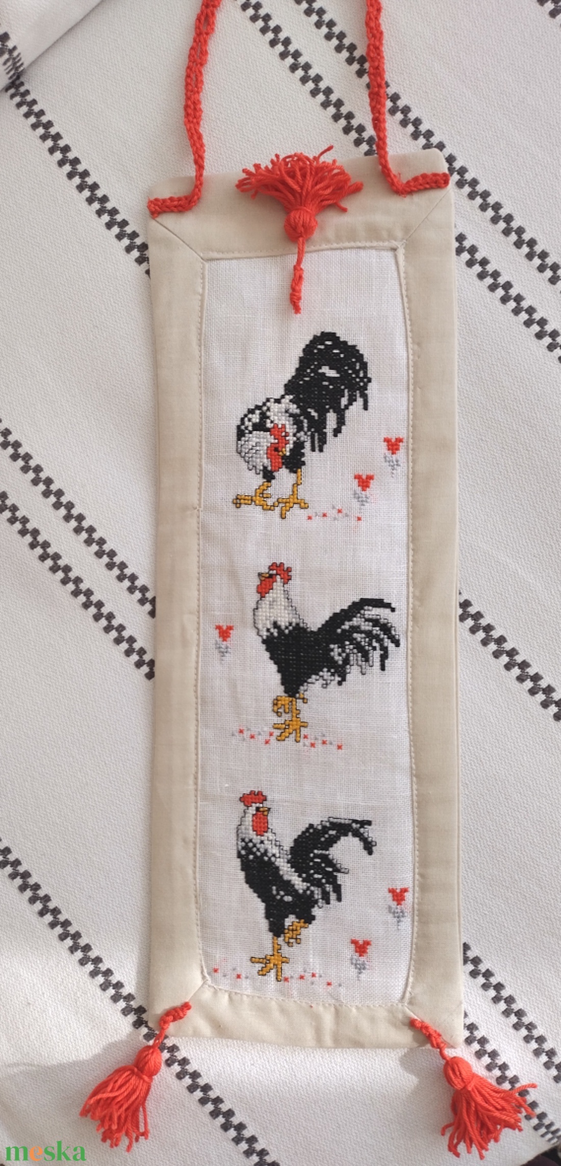 Háromkakasos fali banner - otthon & életmód - dekoráció - fali és függő dekoráció - falra akasztható dekor - Meska.hu