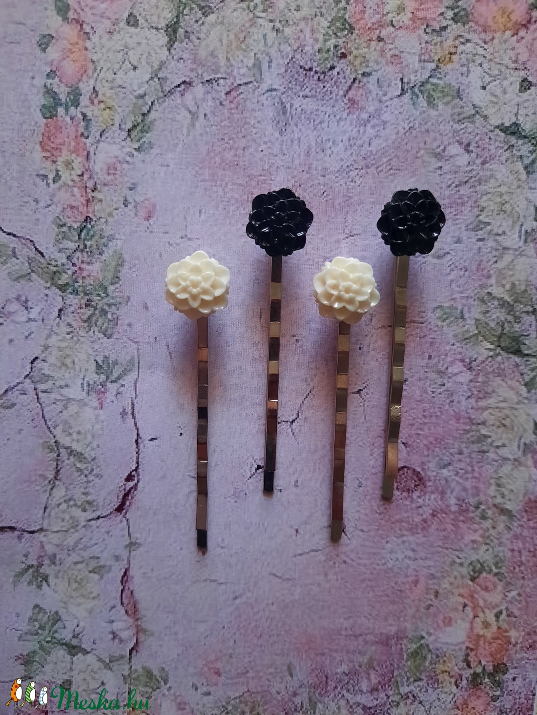 Rózsák hullámcsat - ruha & divat - hajdísz & hajcsat - hajcsat & hajtű - Meska.hu