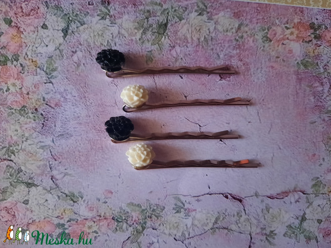 Rózsák hullámcsat - ruha & divat - hajdísz & hajcsat - hajcsat & hajtű - Meska.hu