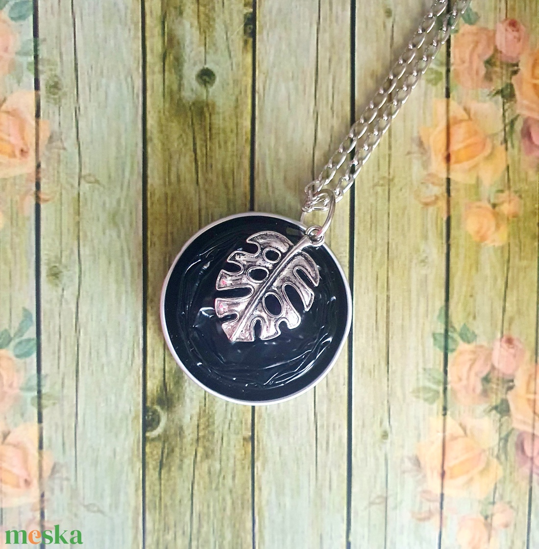 Levélke ökodesign nyaklánc - ékszer - nyaklánc - medálos nyaklánc - Meska.hu