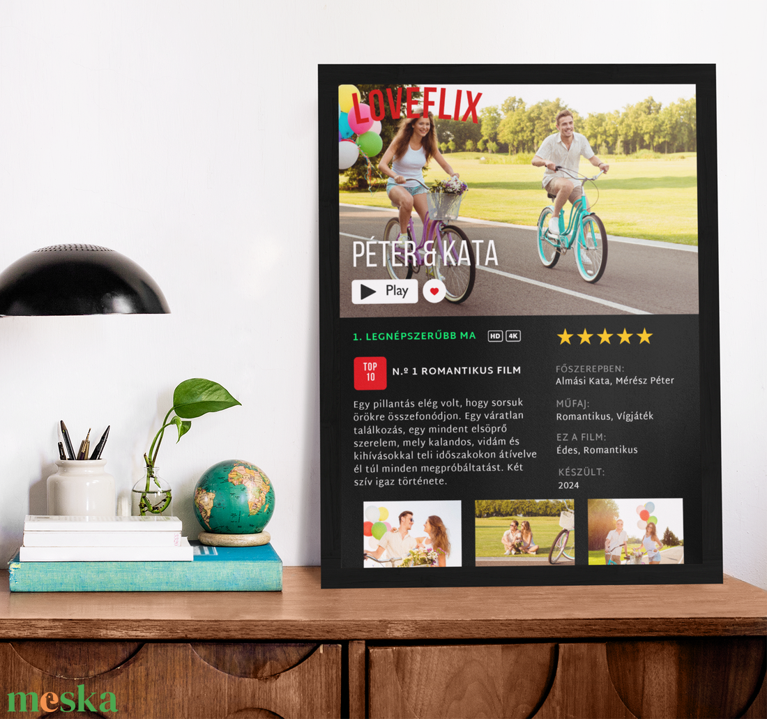 LOVEFLIX POSZTER - A Ti filmetek (poszter, netflix stílusban) - otthon & életmód - dekoráció - kép & falikép - poszter - Meska.hu