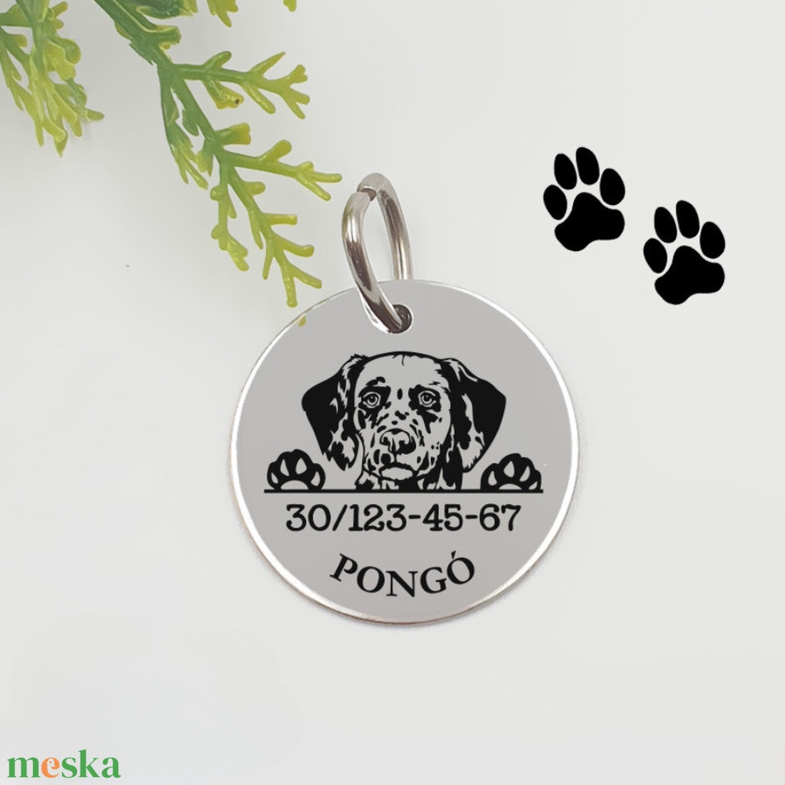 Dalmata kutyabiléta saját kutyád nevével, telefonszámmal - otthon & életmód - kisállatoknak - kutyáknak - kutya biléta - Meska.hu