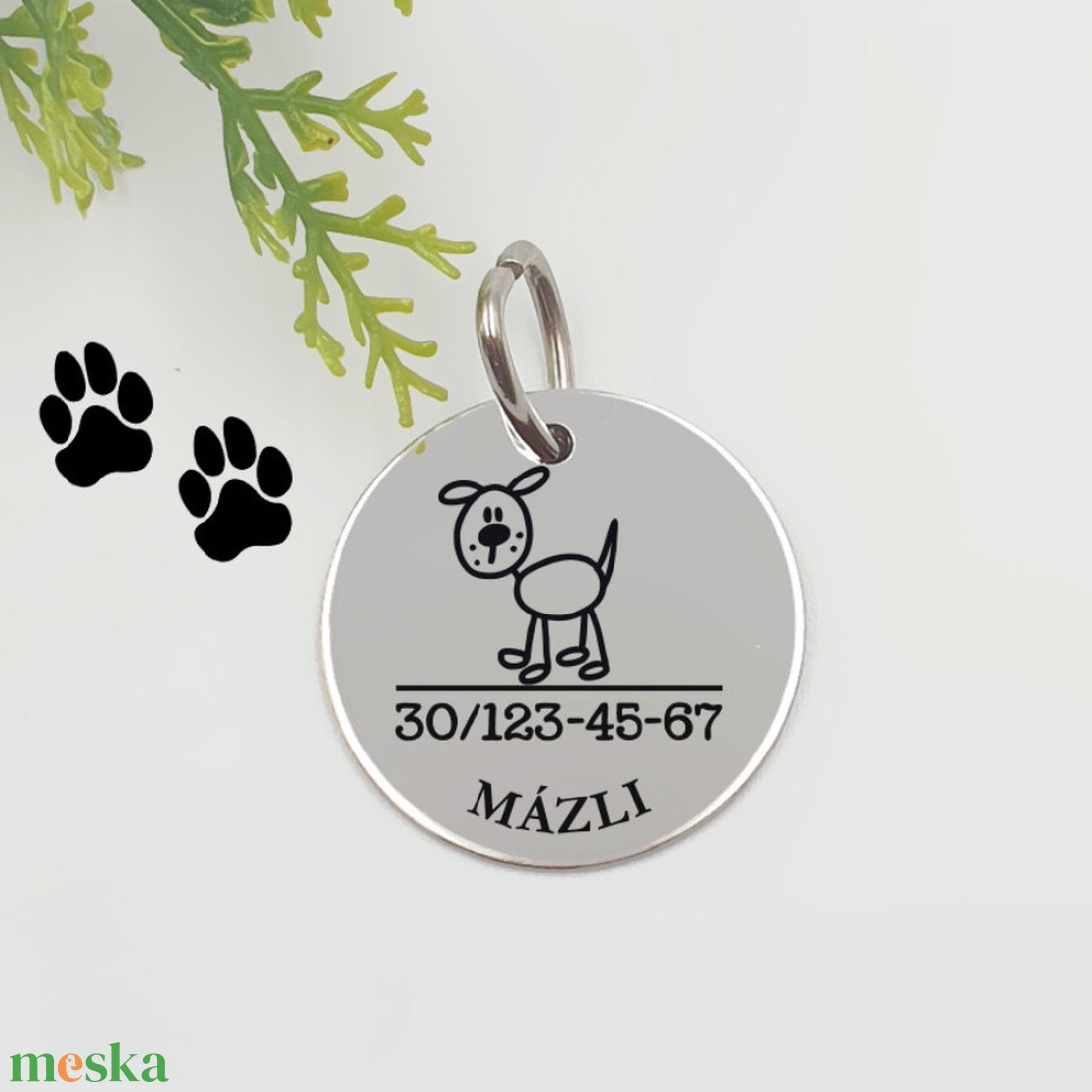 Kutyabiléta saját kutyád nevével, telefonszámmal - otthon & életmód - kisállatoknak - kutyáknak - kutya biléta - Meska.hu